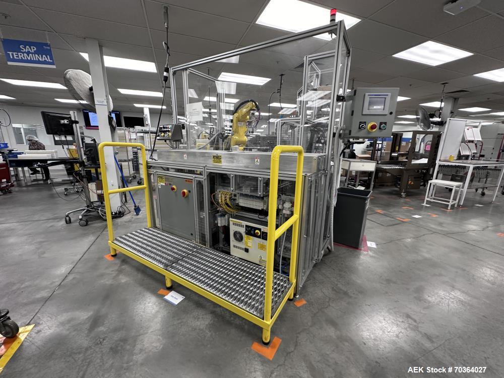 Alloyd #4SC6X9, Blister Sealing System, 4 station rotary, Fanuc LR-MATE-200iB Robot Feeder, CTM Labeler, 2009 - Image 2