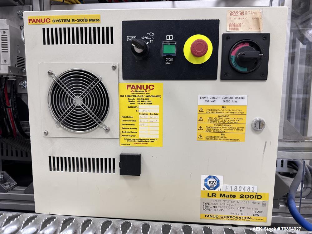 Alloyd #4SC6X9, Blister Sealing System, 4 station rotary, Fanuc LR-MATE-200iB Robot Feeder, CTM Labeler, 2009 - Image 3