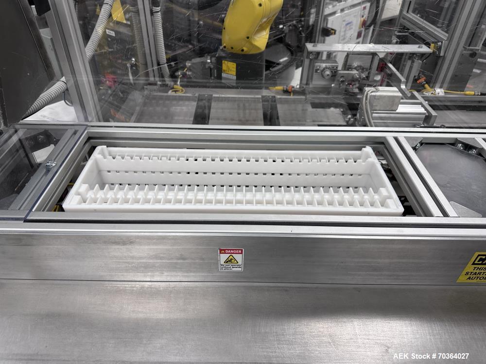 Alloyd #4SC6X9, Blister Sealing System, 4 station rotary, Fanuc LR-MATE-200iB Robot Feeder, CTM Labeler, 2009 - Image 6