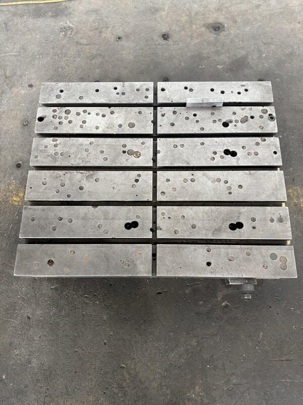 36" L x 29-1/2" width Devlieg, bolster plates, 5.5" centers, 5 t-slots - Image 3