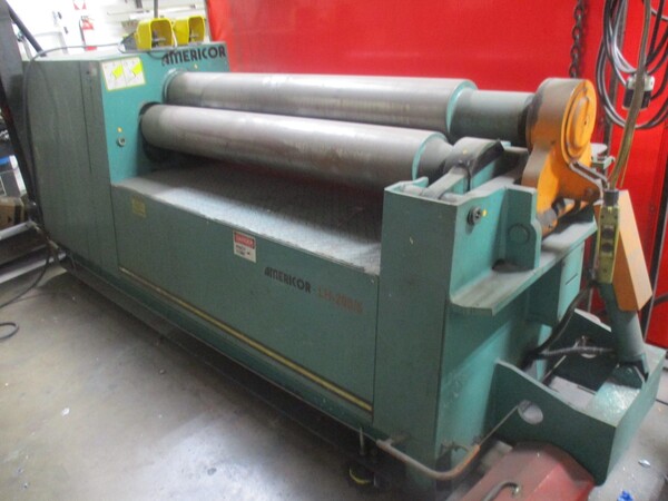 60" x 1/4" Americor / Lemas #LH-200/5, hydraulic plate roll, 7.87" diameter roll, 2007 - Image 3