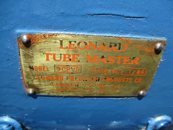 Leonard, Conrac, PHI #3CPVD, tube master tube end forming machine flanger - Image 9
