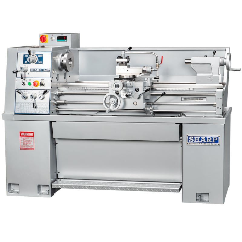 14" x 40" Sharp #1440V, precision lathe, 8.62" swing over cross slide, inch/metric threads, 3-jaw 8" chuck - Image 1