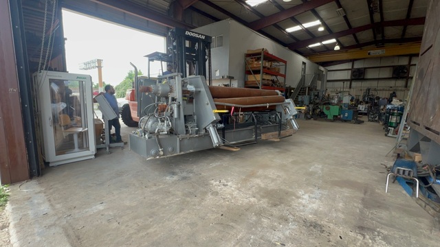 120" x 1/2" Bertsch #9, 4-roll hydraulic plate roll with NC control, overhead support, side support, 2015 - Image 1