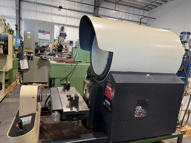 14" OGP #OQ-14A, optical comparator, (6) lens, 5-1/2" x 11-1/2" table, power joystick Control, 1992 - Image 4