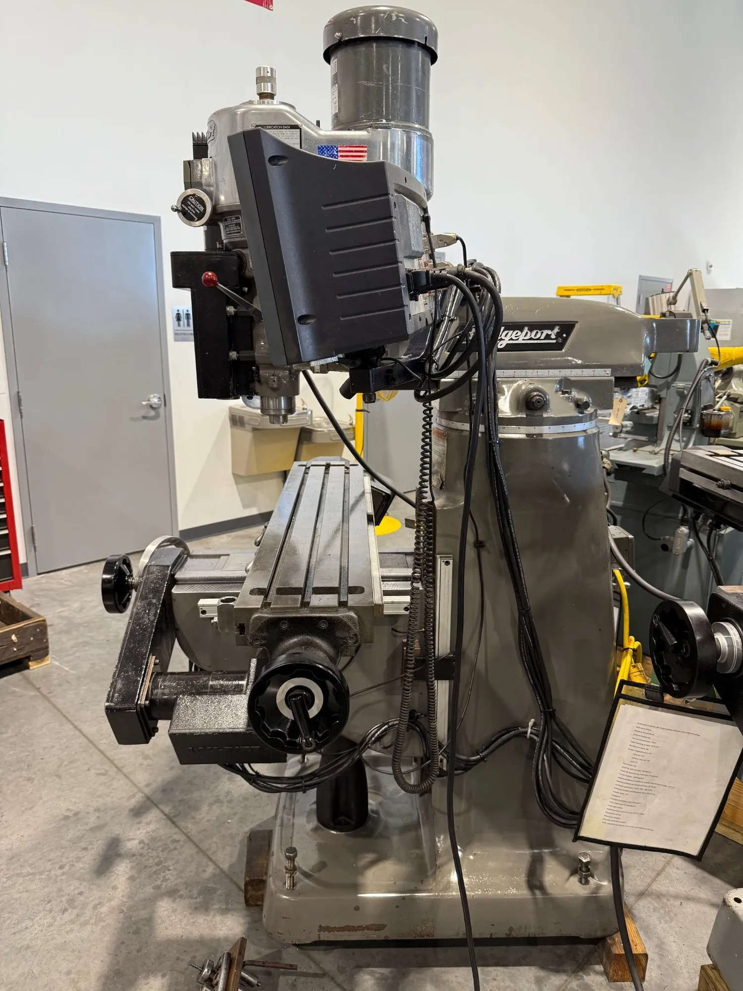 Bridgeport #Series-I, vertical mill, 9" x48" tbl., 2 HP, 31" X, 12" Y, 16" Z, 60-4200 RPM, R8, Acu-Rite - Image 5