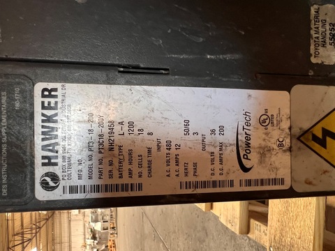 Hawker PowerTech #PT3-18-200, 36V forklift battery, 18 cell, high frequency - Image 5