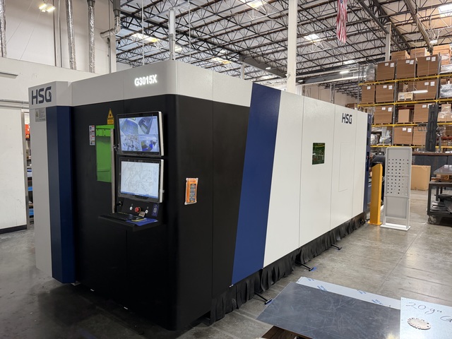 HSG #G3015X-12K, fiber laser, 5' x10'tbl., 12000 watt, shuttle table, chiller, dust collector - Image 3