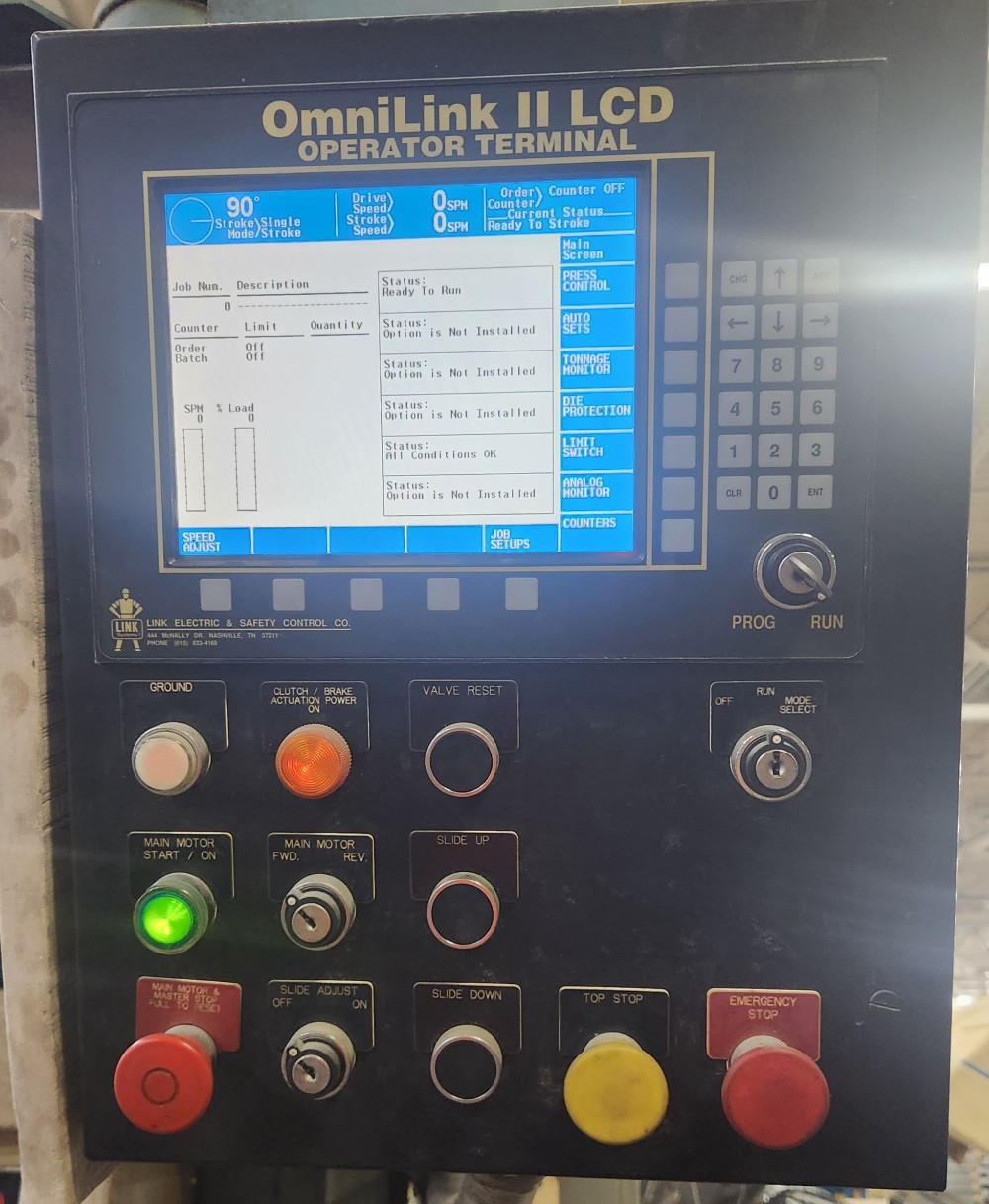 60 Ton, Niagara #M60, 6" stroke, 19.25"open height, 32" x 21" bed, Link 5000 - OmniLink II LCD Operator - Image 3
