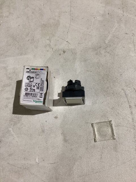 Schneider zb5cw363 blue illuminated push button head 24v led new - Image 1