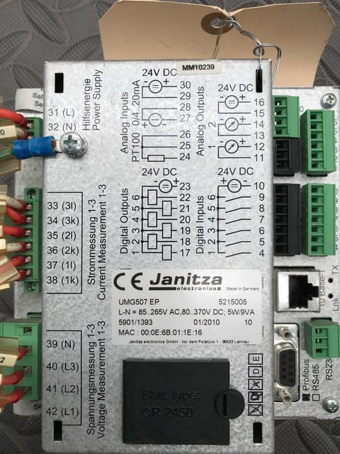 JANITZA UMG507EP Operator Interface Panel USED - Image 6