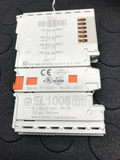 BECKHOFF EL1008 EtherCAT Digital Input Terminal 8-Channel 24VDC USED - Image 3