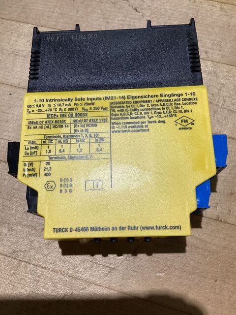TURCK IM21-14Ex-CDTRi Safety Barrier USED - Image 1