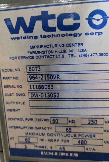 Wtc 964-2150vr welding control unit used/damaged - Image 6