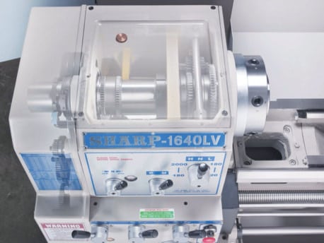 16" x 40" Sharp #1640LV, precision lathe, 8.75" swing over cross slide, 3-haw 10" chuck, 12" face plate - Image 4