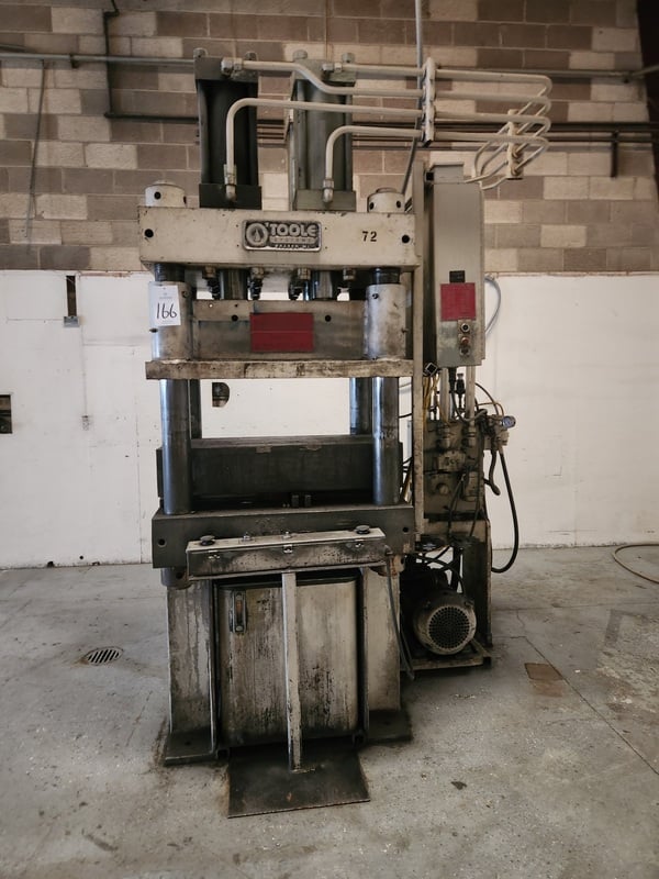 250 Ton, OToole Systems, 4-post press, 18" x 30" btwn posts, 21.5" vertical clearance - Image 1
