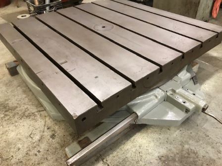 48" x 48" Lucas, rotary table, air lift, 6 T-slots, 11-1/4" Ht, 1970s - Image 1