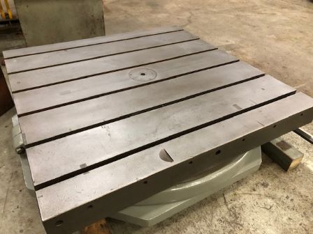 48" x 48" Lucas, rotary table, air lift, 6 T-slots, 11-1/4" Ht, 1970s - Image 2