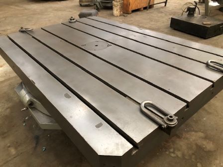 48" x 72" Lucas, rotary table, air lift, 6 T-slots, 12-1/2" Ht, 1970 - Image 2