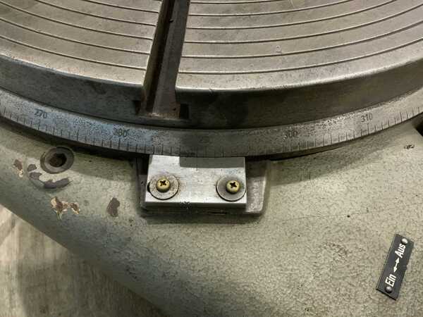 19-1/2" Hoffman #GRS/M-500, tilting rotary table, manual rotation & tilt - Image 7