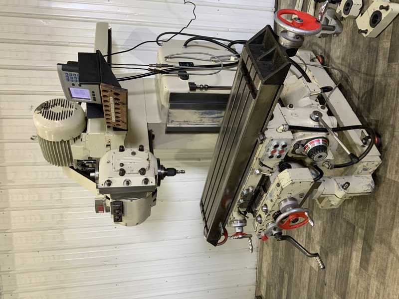DoAll #FU-205, vertical/horizontal mill, 53-3/4" x 12" table, 2"-22" throat, Heidenhain 2-Axis digital read - Image 2