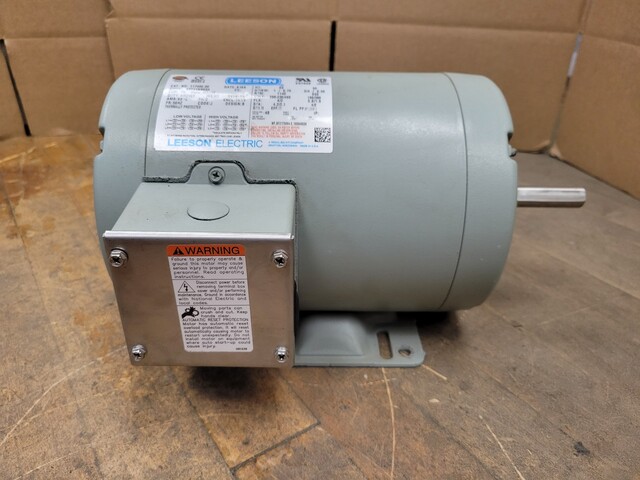 1 HP 1140 RPM Leeson 117406, Electric Motor, 3PH, 208-230 Volts - Image 4