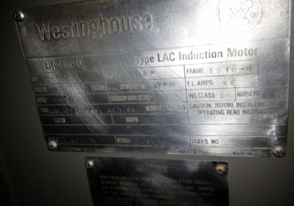 500 HP 1773 RPM Westinghouse, Frame 5810S, HSDP, rebuilt, 4160 Volts - Image 8