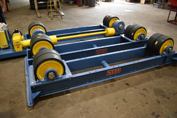 40 Ton, Webb #R1000, tank turning rolls, 80000 lb., PWR20 driver, IDL20 idler, 6"-20' diameter range, hand - Image 6