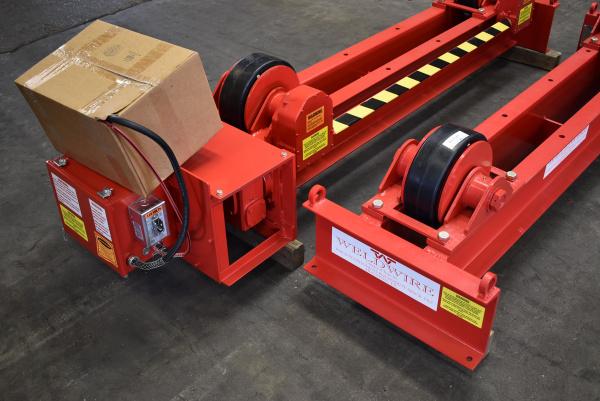 10 Ton, WeldWire #WWRD-10 / WWRI-10, tank turning rolls, 1 driver / idler, 12" rubber tires, 6"-13' diameter - Image 9