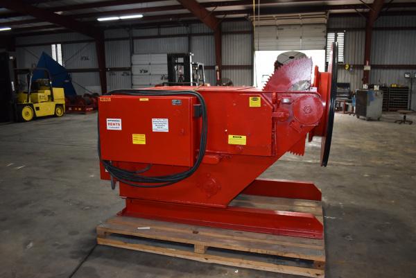 6000 lb. Aronson #GE60, geared elevation welding positioners, 48" table w/ t-slots, 9" thru hole, variable - Image 3
