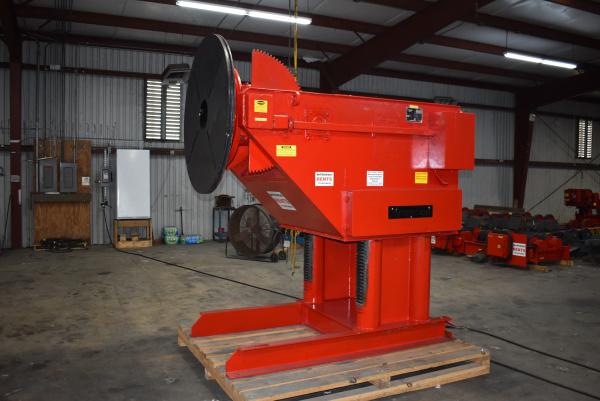6000 lb. Aronson #GE60, geared elevation welding positioners, 48" table w/ t-slots, 9" thru hole, variable - Image 5