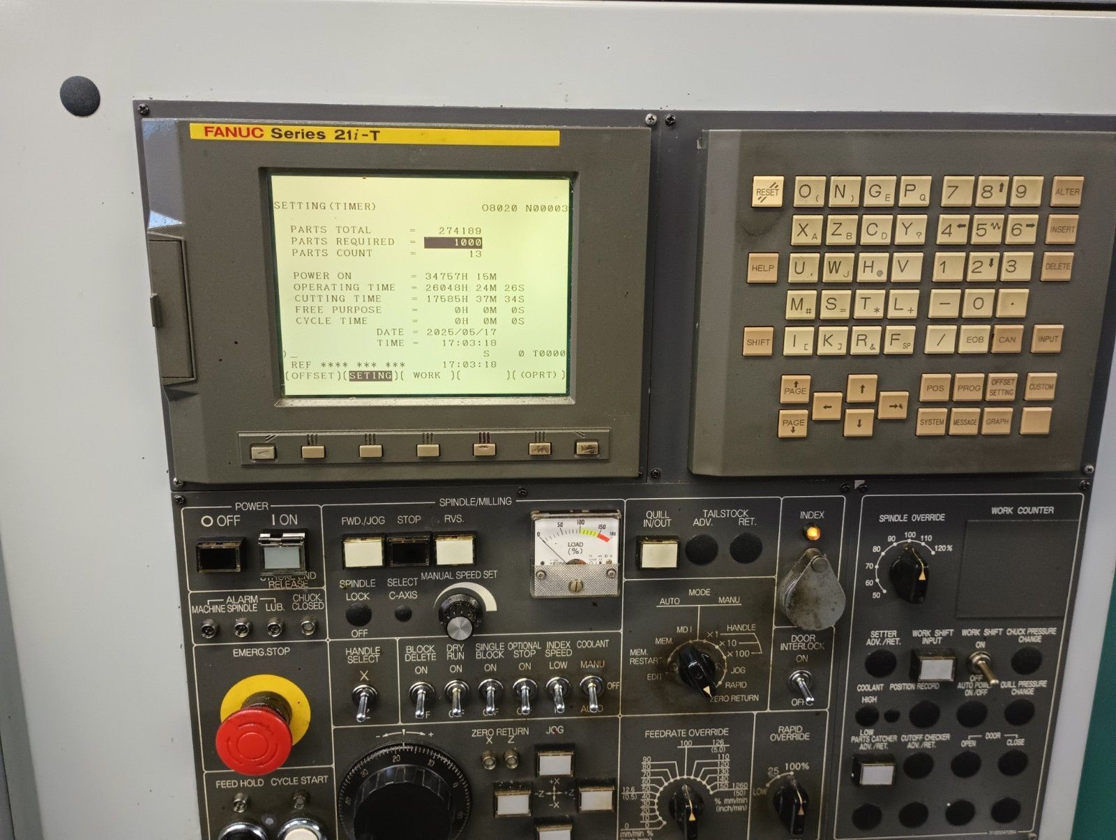 Nakamura Tome #SC-250, CNC lathe, 8" chuck, 2" bar, 11.81" dia., 27.13" length, 5k RPM, Fanuc 21iT, tailstock - Image 3