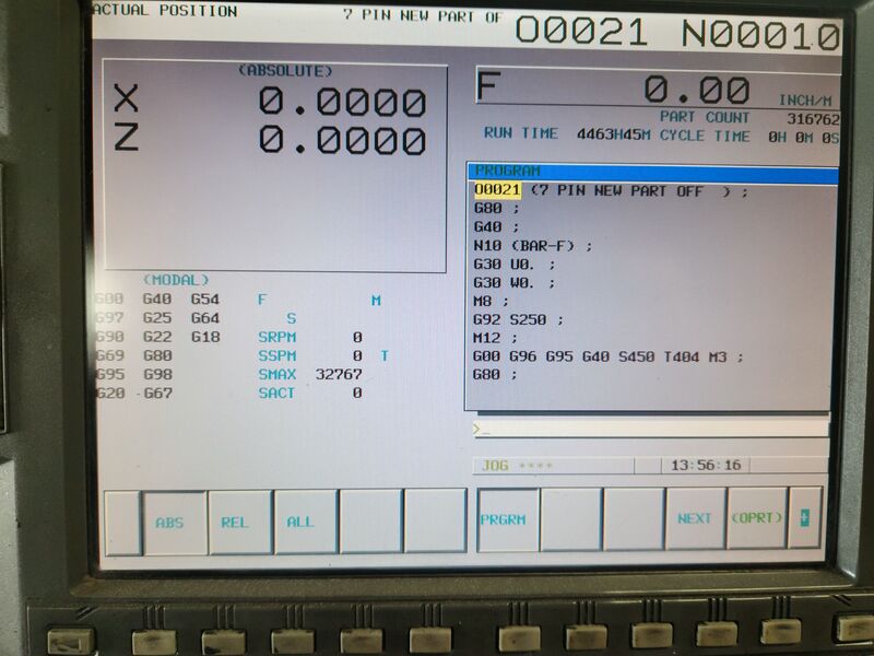 33" x 80" Romi #M33, oil field hollow spindle CNC lathe, Fanuc 21i Series, 24" chuck, 10.5"bar, 2006 - Image 7