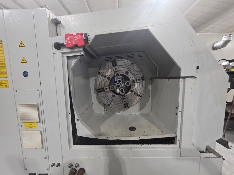 33" x 80" Romi #M33, oil field hollow spindle CNC lathe, Fanuc 21i Series, 24" chuck, 10.5"bar, 2006 - Image 9
