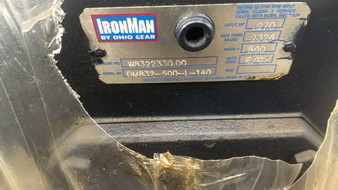 .27 HP, IronMan #W8322330.00, gear reducer, 500.00 :1 ratio, 2326 lb. output - Image 2