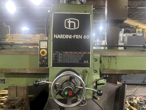 5' -15" Nardini #FRN 60-1250, radial drill, power elevation, power clamping, rapid traverse on head, 1985 - Image 3