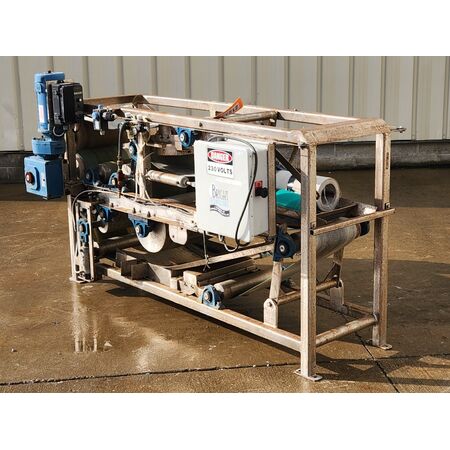 Bright Technologies #J1200, 12" dewatering wastewater belt filter press - Image 3