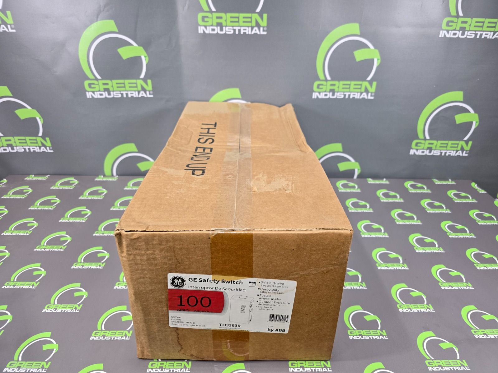 100 Amp. ABB / General Electric, TH3363R, fusible safety disconnect switch, 3 pole, 600 VAC, Nema 3R, new - Image 1
