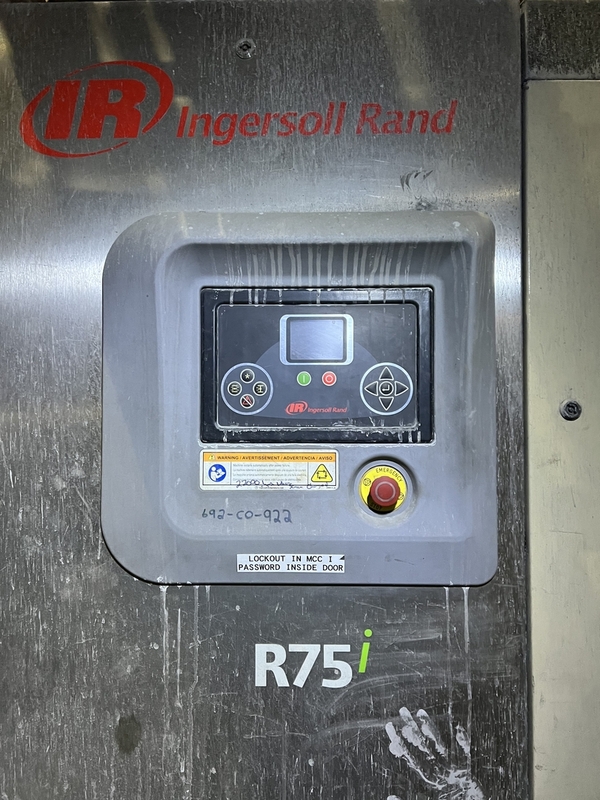 455 cfm, 125 psi, Ingersoll-Rand #R75i-A125, rotary screw air compressor, 100 HP, 2015 - Image 2