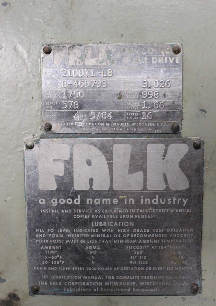 1000 HP, Falk #2100Y1-lb, gearbox, 578 RPM ouput, 1.66 service factor, 3.02 :1 ratio - Image 2