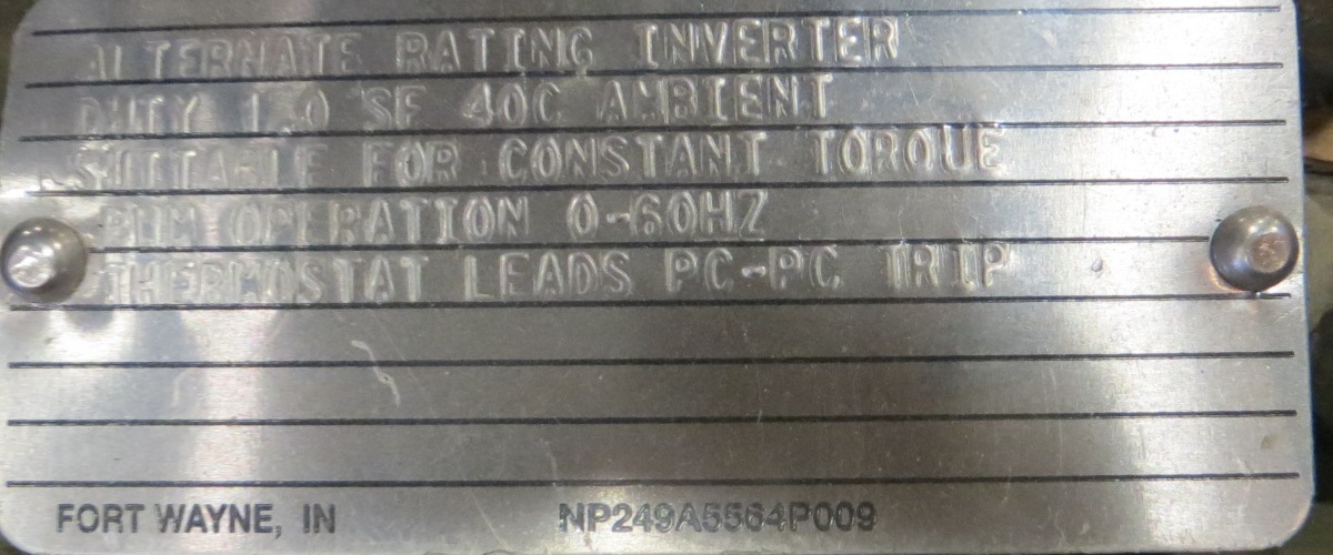 60 HP 1785 RPM General Electric adjustable speed, 230/460 Volts - Image 5