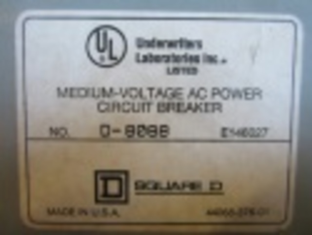 1200 Amps, Square D, V3D61A53Y000, electrically operated, drawout, #VB0003 - Image 2