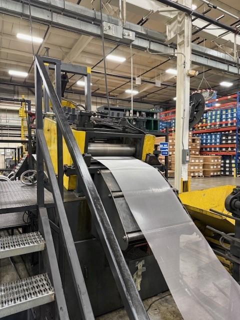 15000 lb. Coe Press Equipment #CPR-PO-15024/CPPS-350, coil reel with powered straightener, 24" wide - Image 2