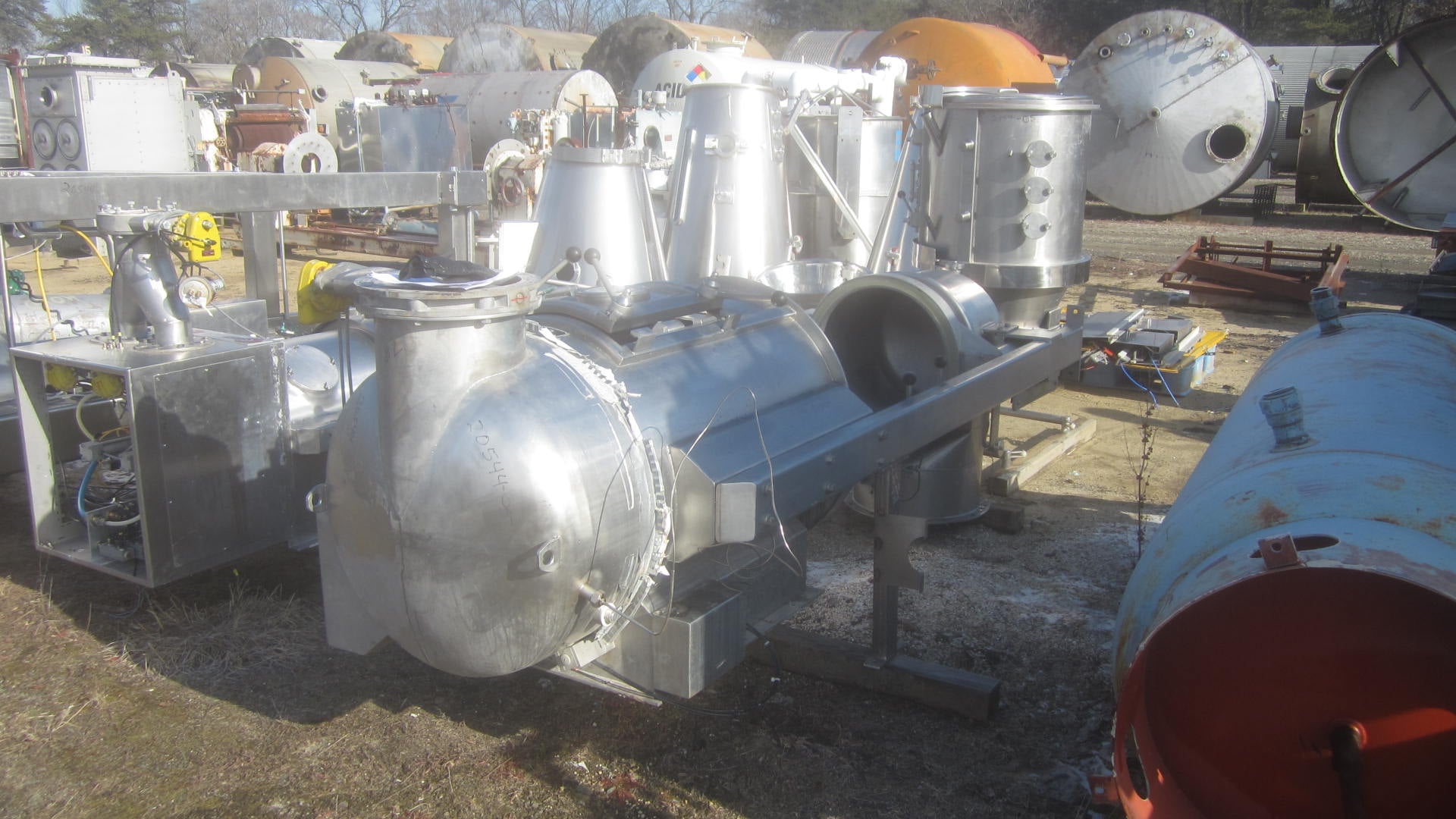 Glatt #WST30UD, Sanitary Fluid Bed Dryer, 60000 kcal/hr. Heating, 6 bar, 18.5 kW Motor, 220 V - Image 1