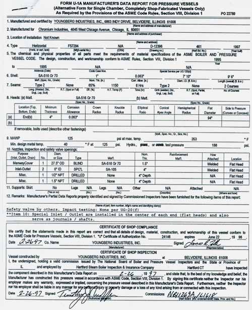 Youngberg Industries, Dryer Can, Chrome Mirror Finished, 96" diameter x 115.75" face, 1.25" thick Shell, 125 - Image 2