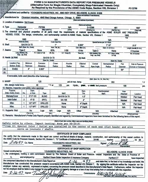 Youngberg Industries, Dryer Can, Chrome Mirror Finished, 96" diameter x 115.75" face, 1.25" thick Shell, 125 - Image 5