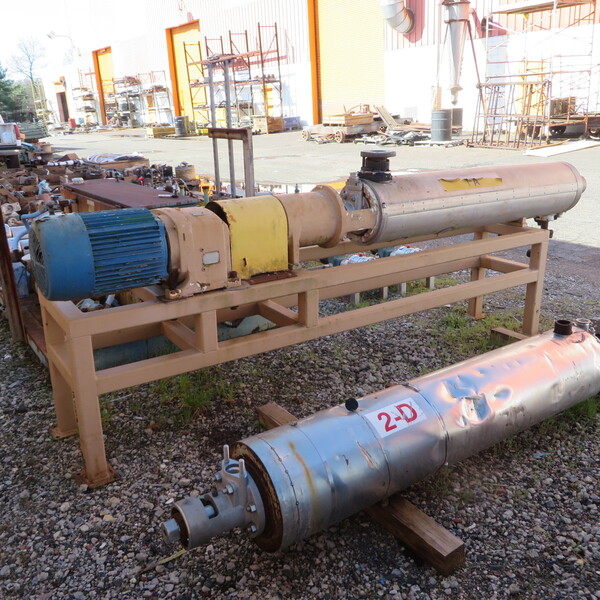 Votator #1C672F, Stainless Steel Scraped Surface Exchanger, 6" x 72" capacity, 15 HP, 230 V, on frame - Image 2