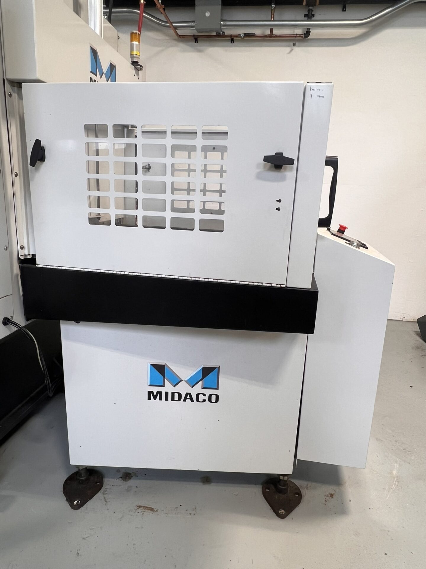 Midaco #ADT-1SD, automatic pallet changer, 22" x 15" x 1" cast aluminum pallet, pneumatic receiver w/ air - Image 2