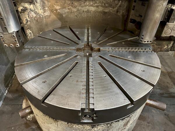 54" Bullard #Cutmaster, VBM/VTL, 4-jaw chuck w/hard jaws & risers, HD ram left w/DRO, 5 sided turret right - Image 3