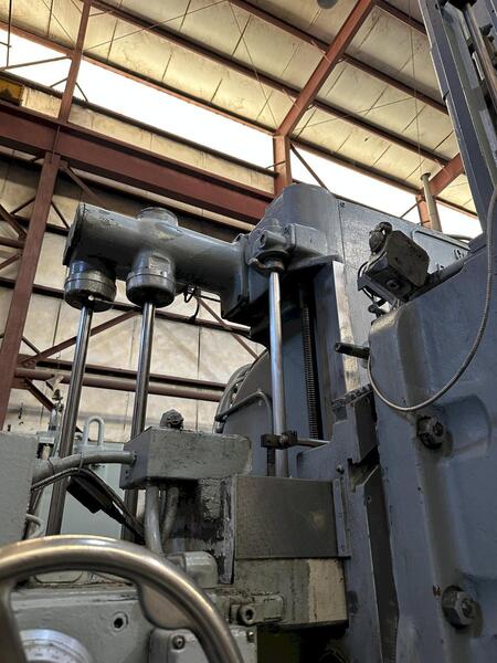 54" Bullard #Cutmaster, VBM/VTL, 4-jaw chuck w/hard jaws & risers, HD ram left w/DRO, 5 sided turret right - Image 8